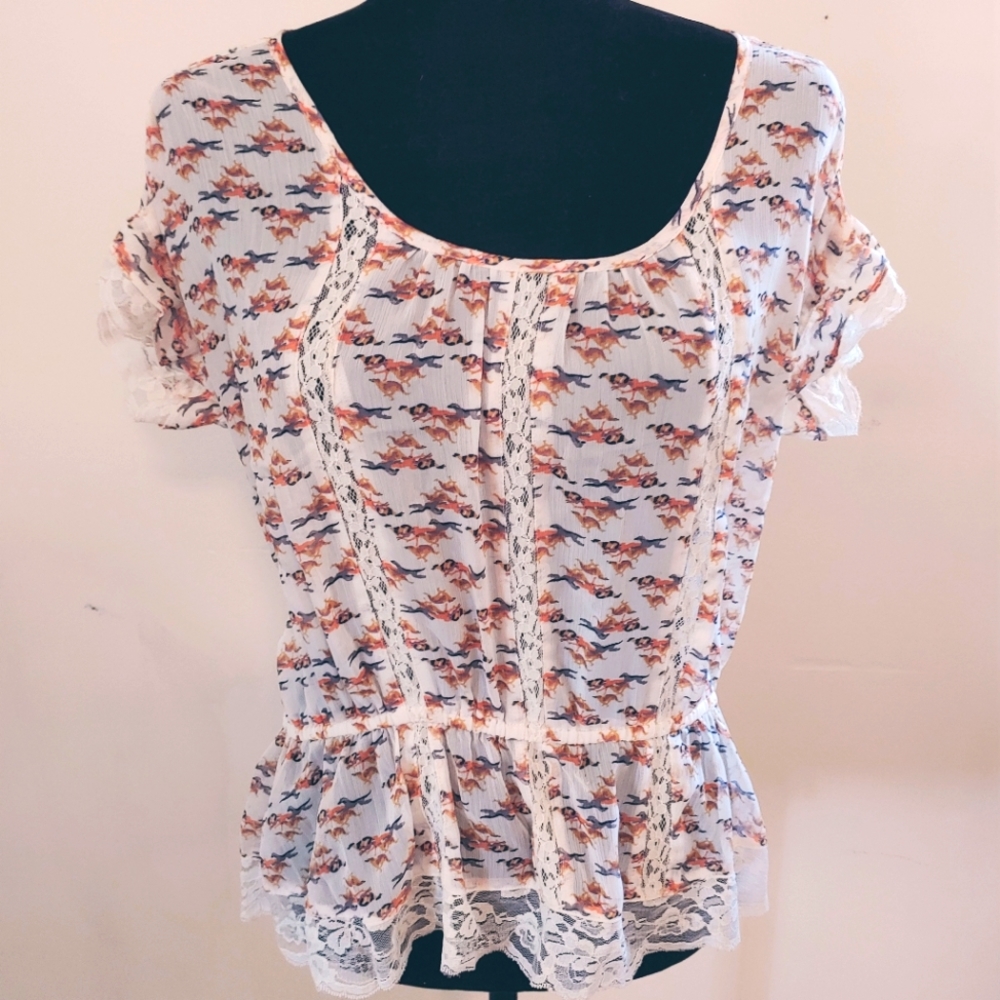 Princess Vera Wang Sheer Blouse, Size M